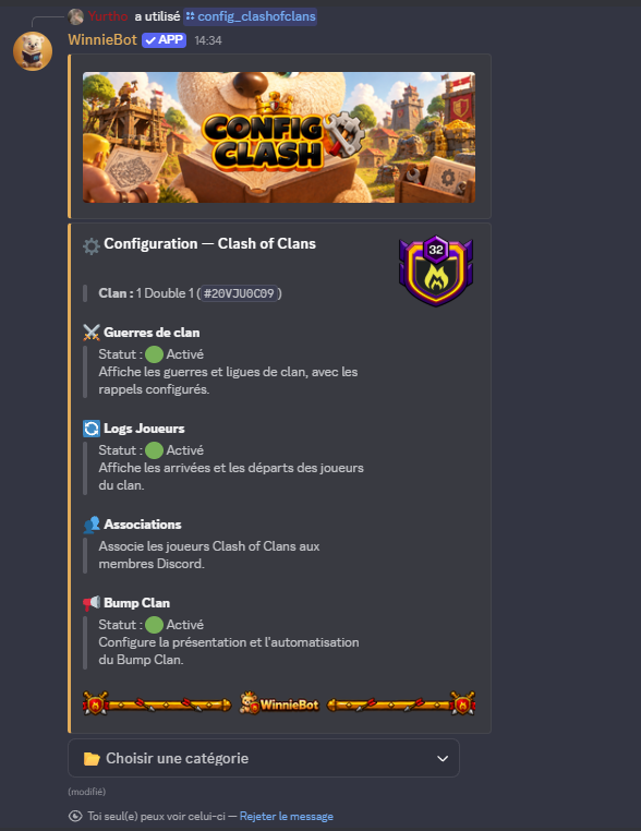 Ouvrir la configuration